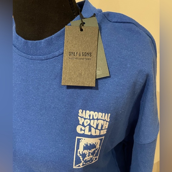 NWT Only & Sons UNISEX Sweatshirt 'Toby' in
Royal Blue - Picture 11 of 13